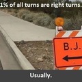 Right Turns are More Common