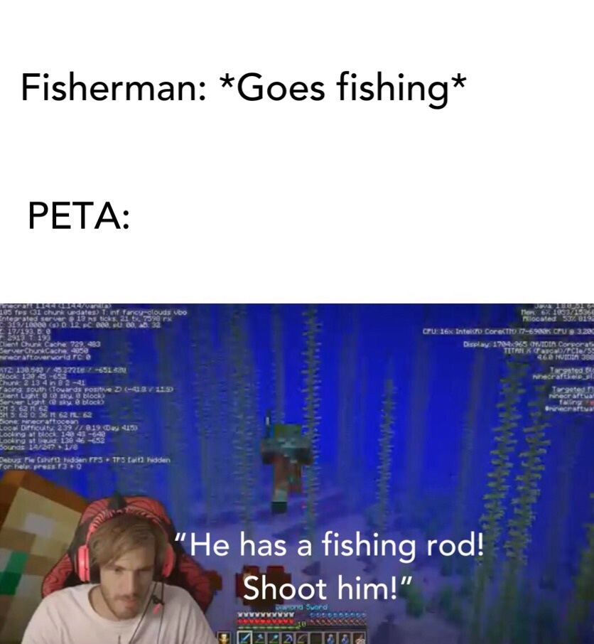PETA at oceanside pier - meme