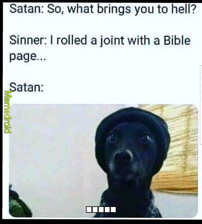 Satan goes sppechless - meme