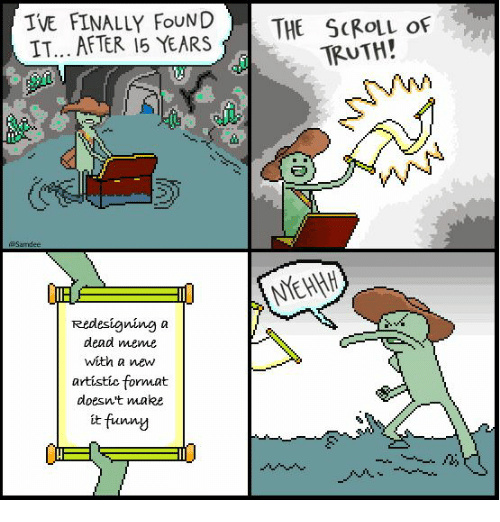 The scroll of lies - meme