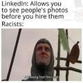 racists don't use linkedIn
