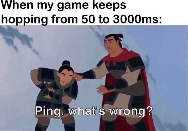 Ping what's wrong - meme