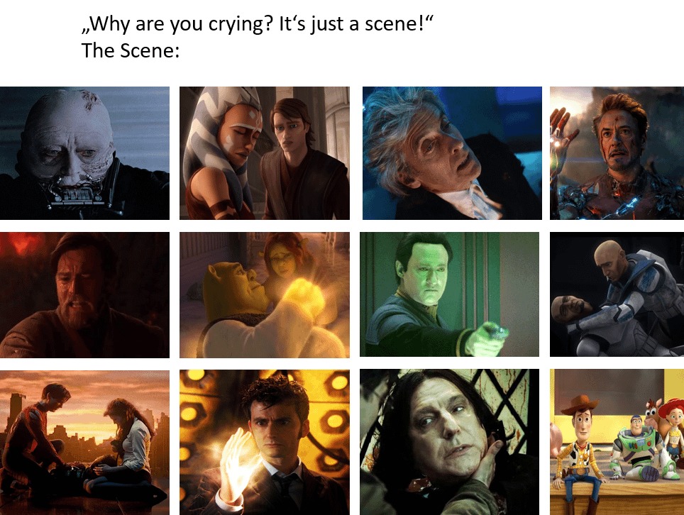Why are you crying? It's just a scene - meme