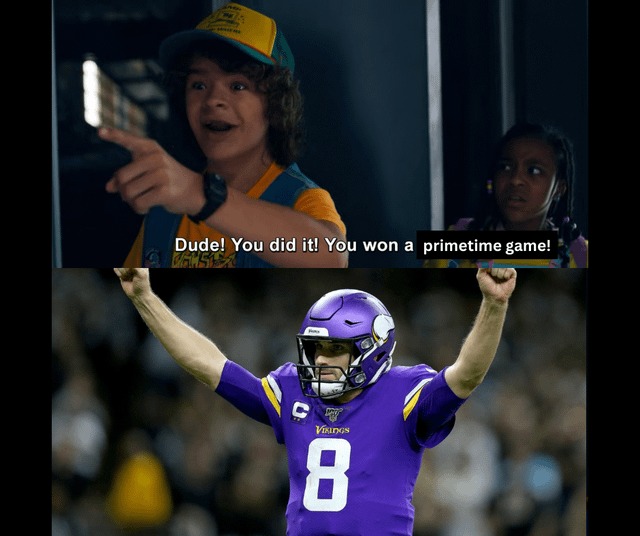 Kirk Cousins threw for nearly 400 yards and won against the 49ers - meme