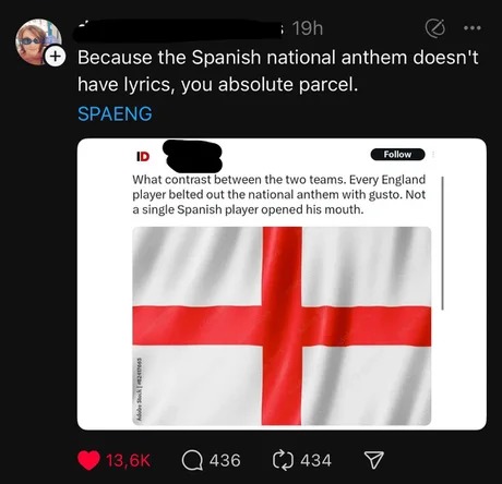 Haha yeah, It must be one of the few countries with an anthem without lyrics - meme