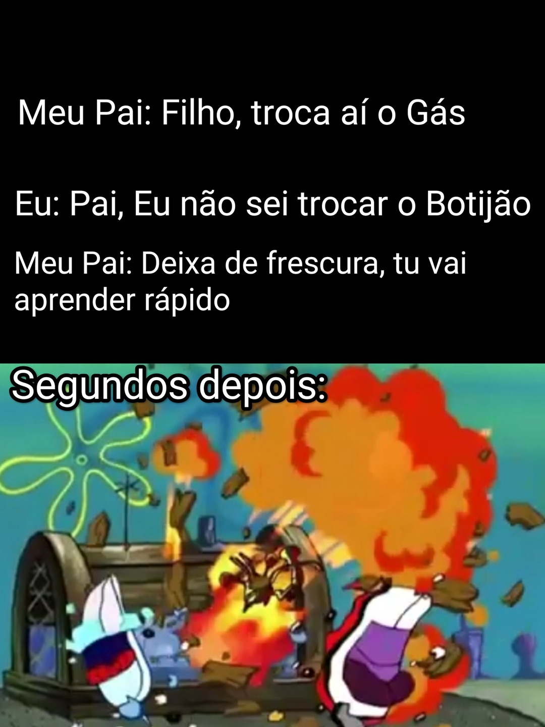 Quem ficou com medo na primeira tentativa? - meme