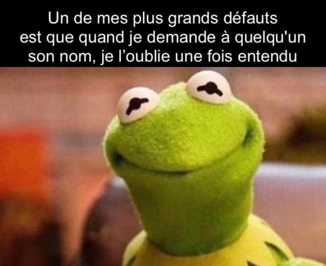Je demande ton blaze pour l'oublier direct après - meme