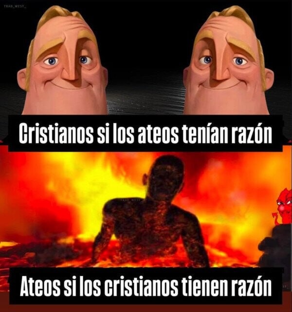 ateos vs cristianos versión meme