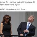 Trump and Melania enjoying the Eclipse