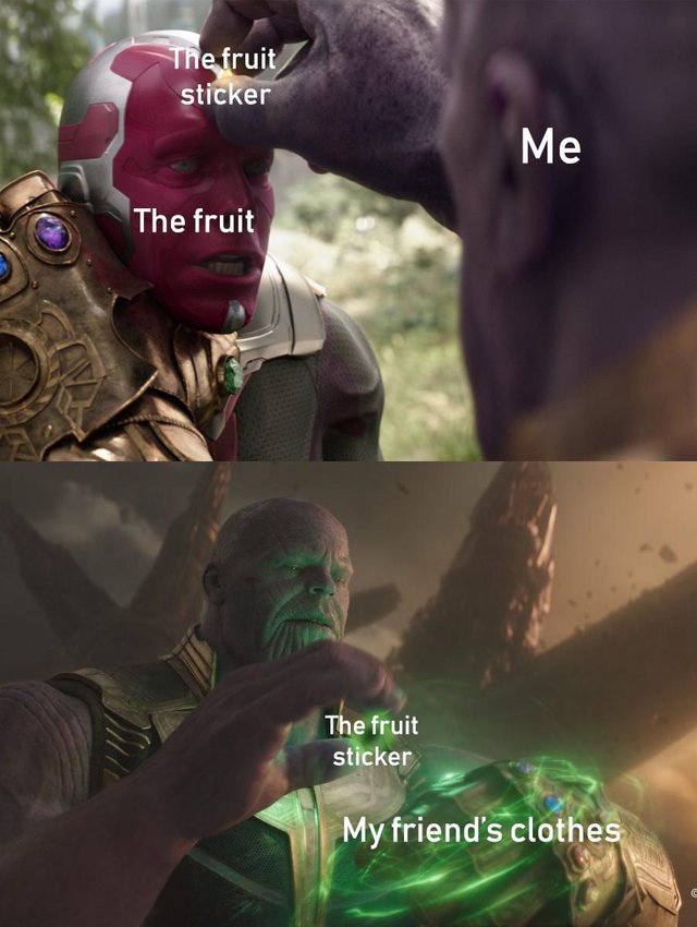 The fruit sticker - meme