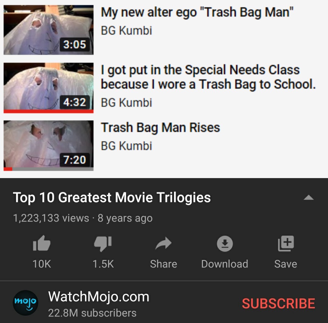 Trash Bag Man Trilogy - meme