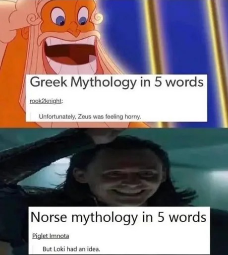 Greek mythology vs norse mythology - meme