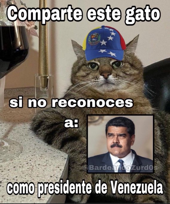 Meme de Nicolas Maduro puesto como presidente de Venezuela hoy