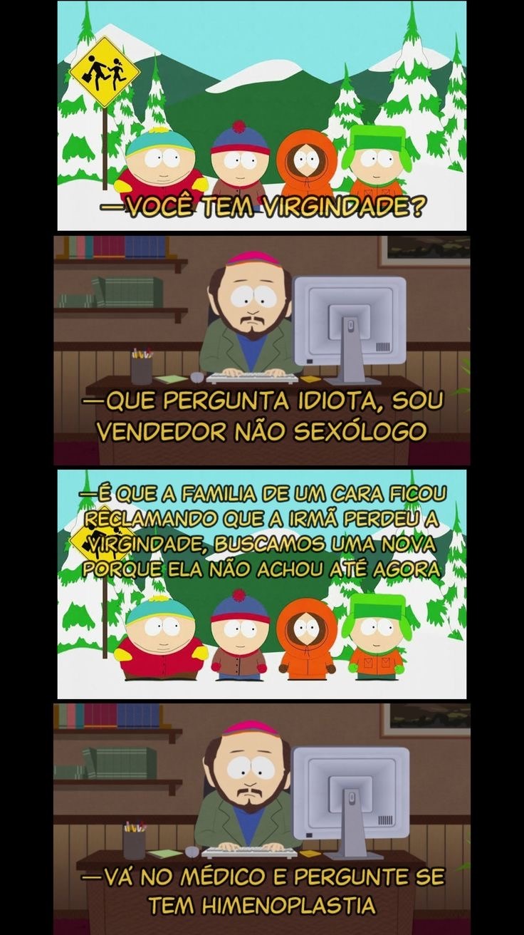 Cena boa para ter no south park - meme