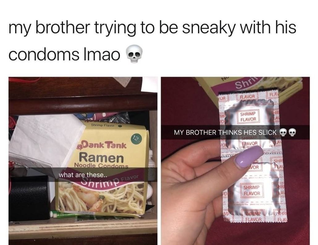 Ramen Noodle Condoms - meme