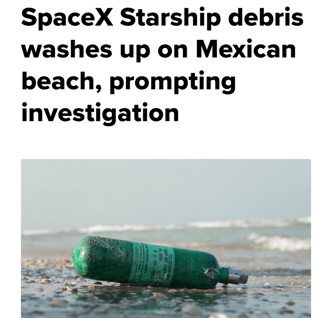 SpaceX Starship debris washes up in Mexico - meme