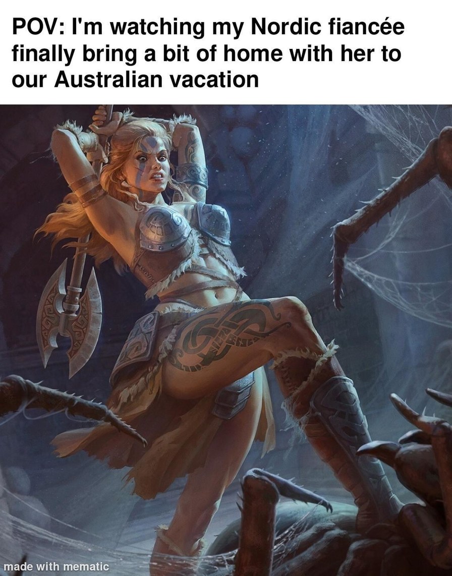 She brought a snowstorm to the outback - meme
