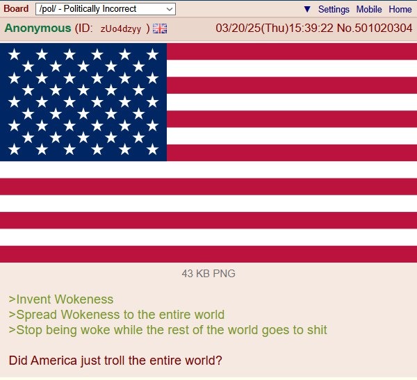 Did America just gaslight the entire planet with wokeness? - meme