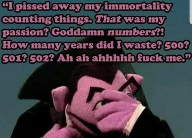 The count is gay - meme