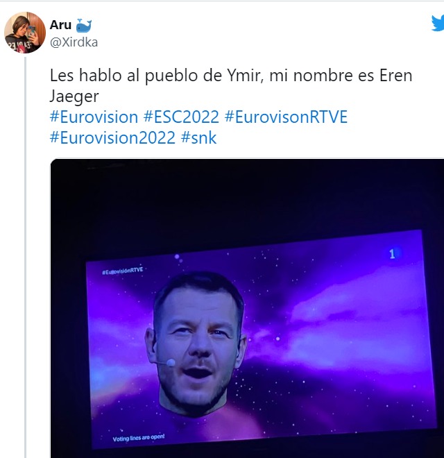 Eren Jaeger vibes en Eurovisión - meme