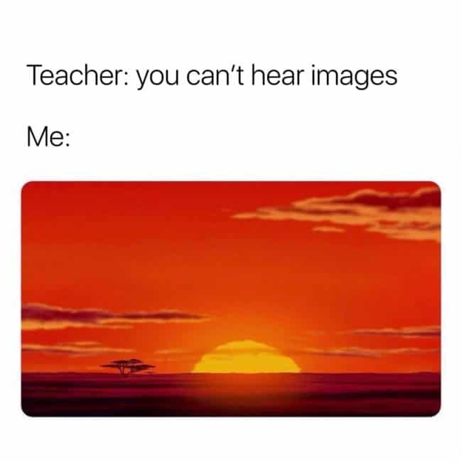 You can't hear images - meme