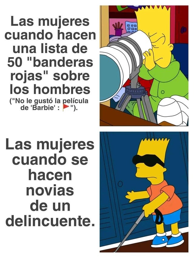 Mujeres haciendo listas de red flags y saliendo con el tipo más tóxico - meme