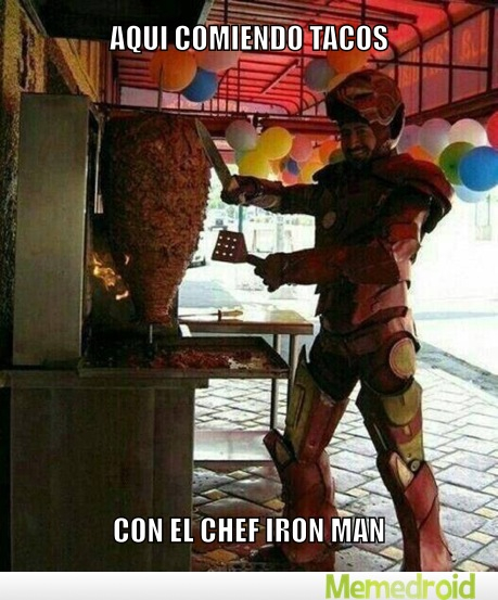 Tacos con iron man - meme