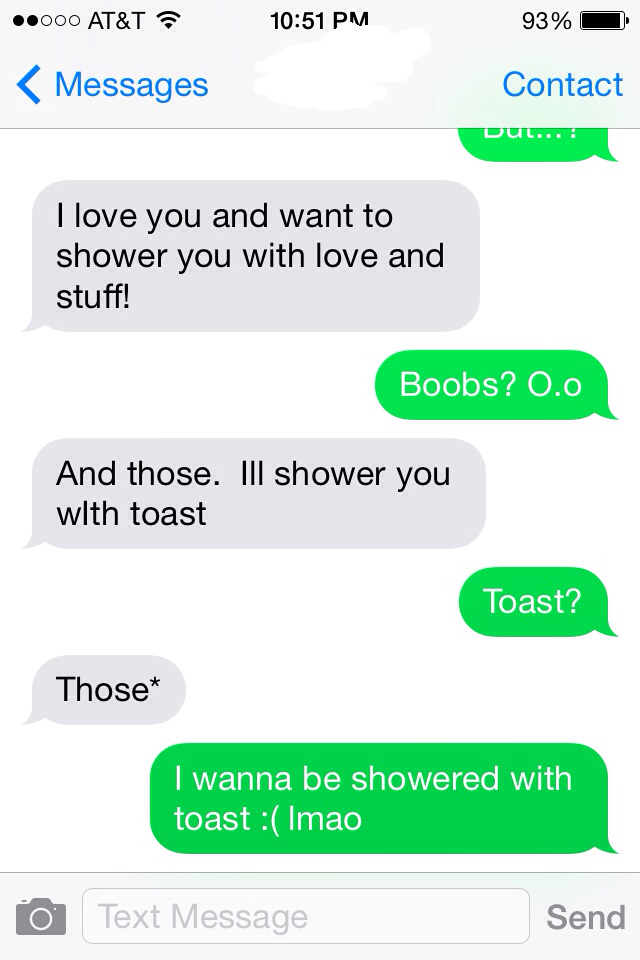 Shower me with toast! - meme