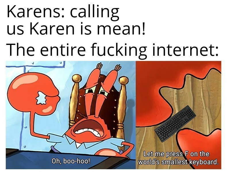 Fuck you, Karen - meme
