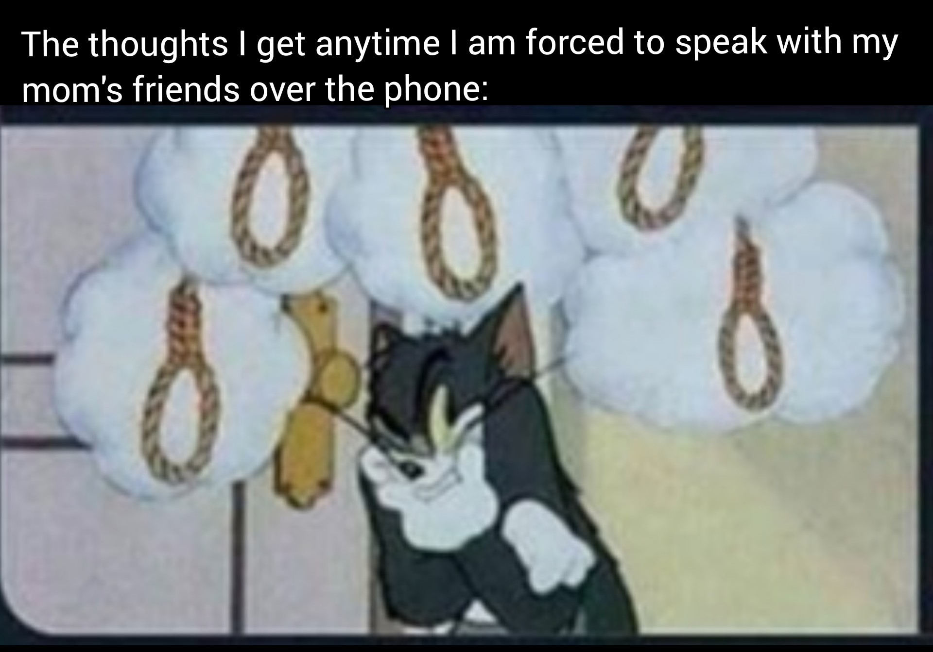 The phone calls are always so cringe cause I don't know what to say because I don't know them well - meme