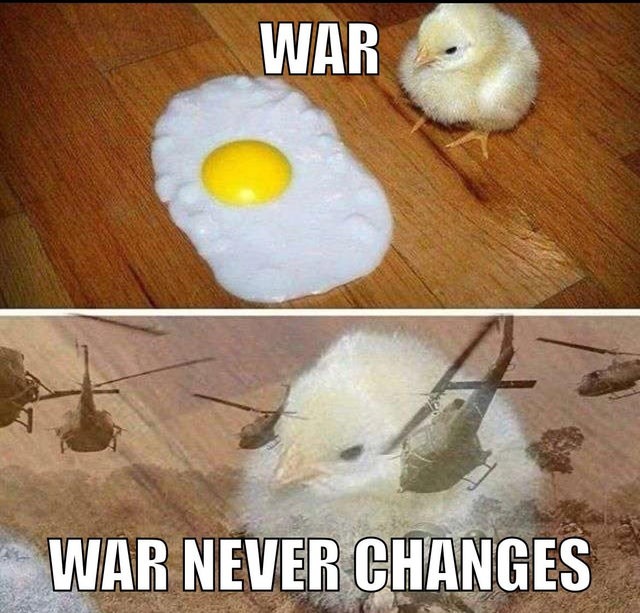War never changes - meme