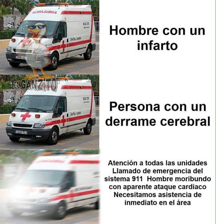 Estas ambulancias :v - meme