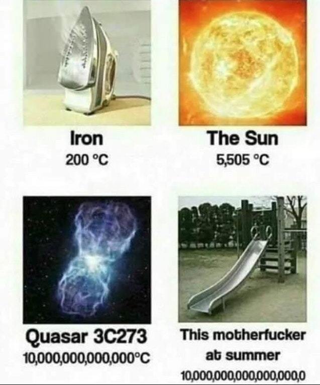 the hottest things in the universe - meme