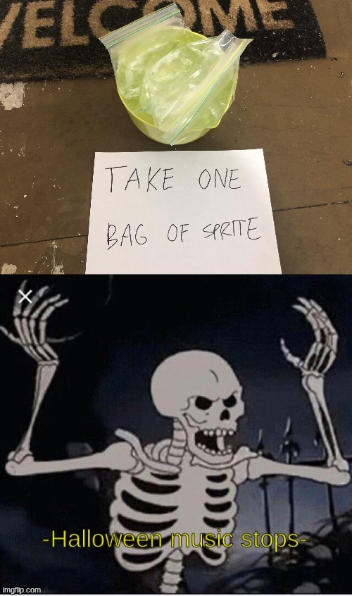 everyones seen the bag of sprite meme but i liked this