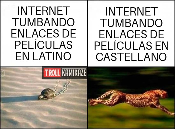 Hay 4749213839 torrents en Latino de las películas y ninguno en castellano - meme