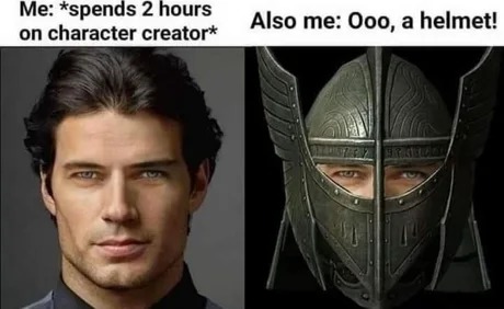 Helmets are cool - meme