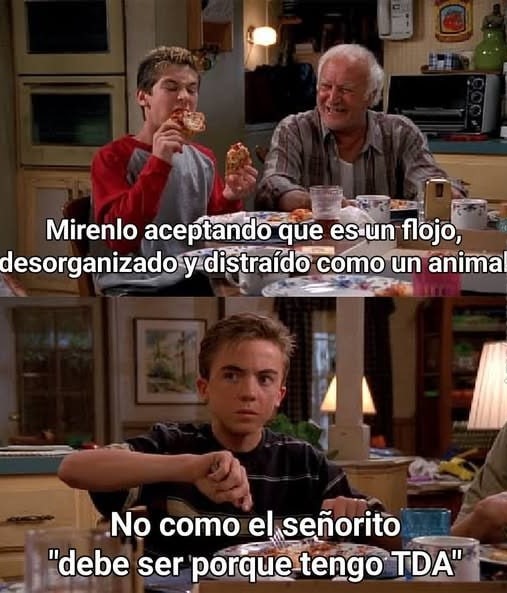 Gente que se excusa en el TDA - meme