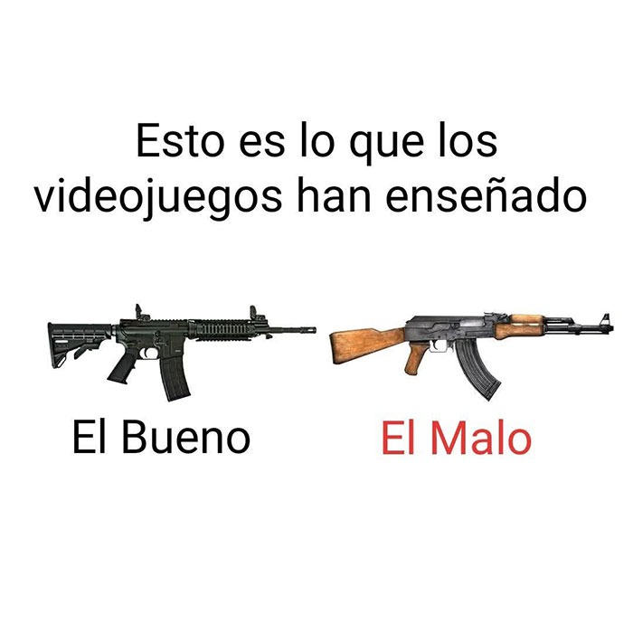 gracias videojuegos por enseñarme quién es el bueno y el malo - meme