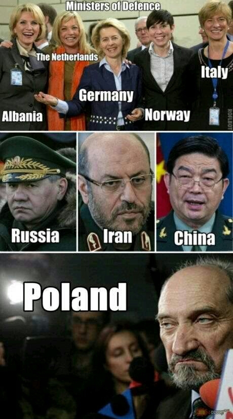 The MoD of Poland's face amuses me - meme