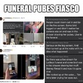 Woman caught saving her pubic hair during a live stream of a funeral getting shown the footage at the wake