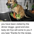 thanks for the recipe, dinner doggo