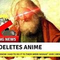 God deletes anime