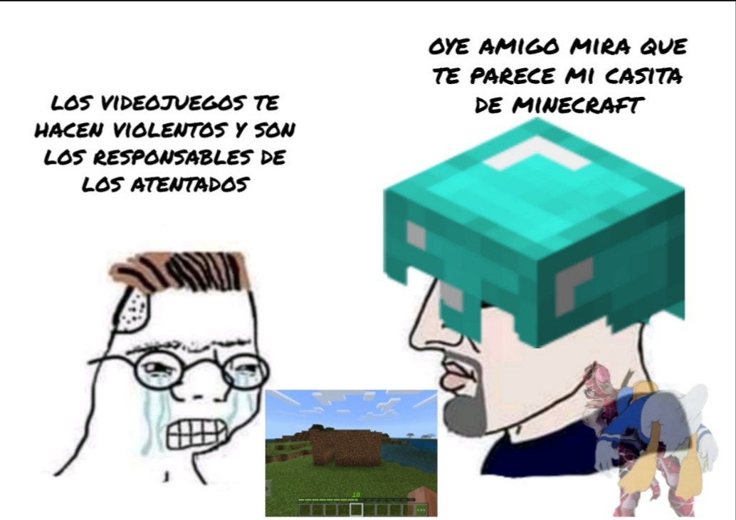 Casita de minecraft - meme