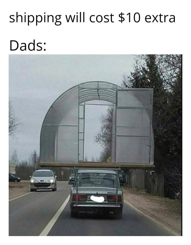 Dads when shipping will cost $10 extra - meme