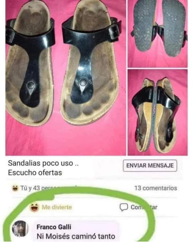 Sandalias en venta, en perfecto estado - meme