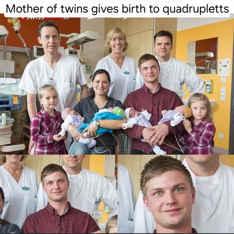 Proud dad of quadrupletts - meme