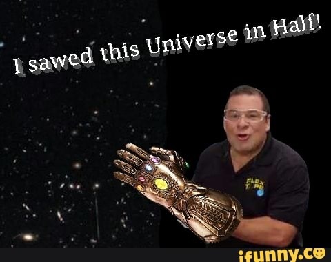 All the Avengers&Co. need to defeat Thanos is a huge bucket full of Flex Seal and a few rolls of Flex Tape - meme