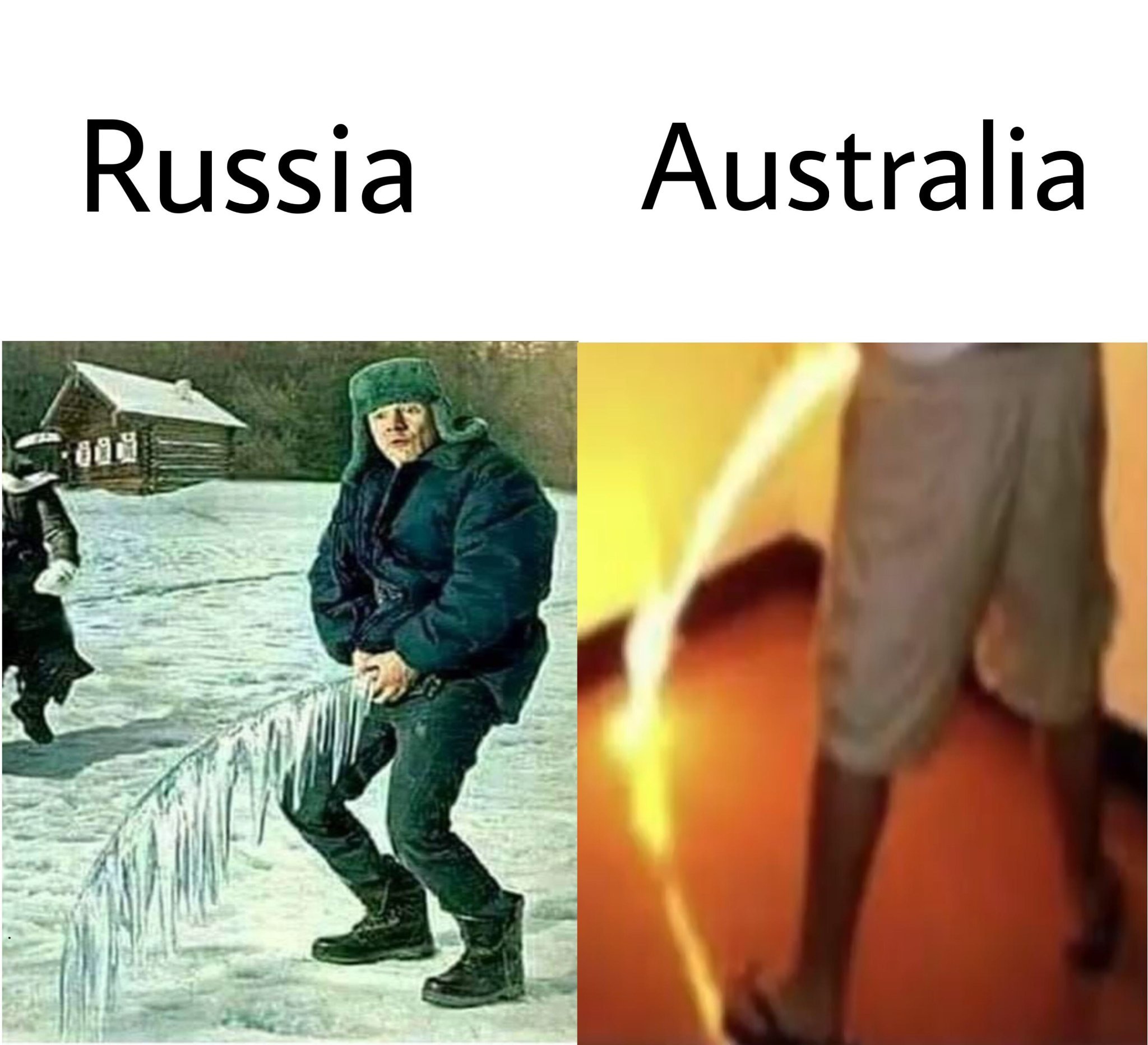 Russia vs Australia - meme