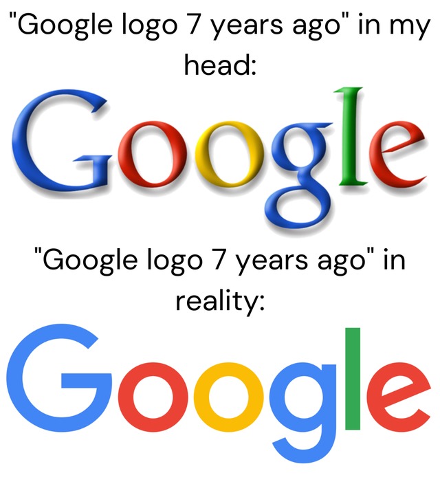 Google 7 years ago - meme