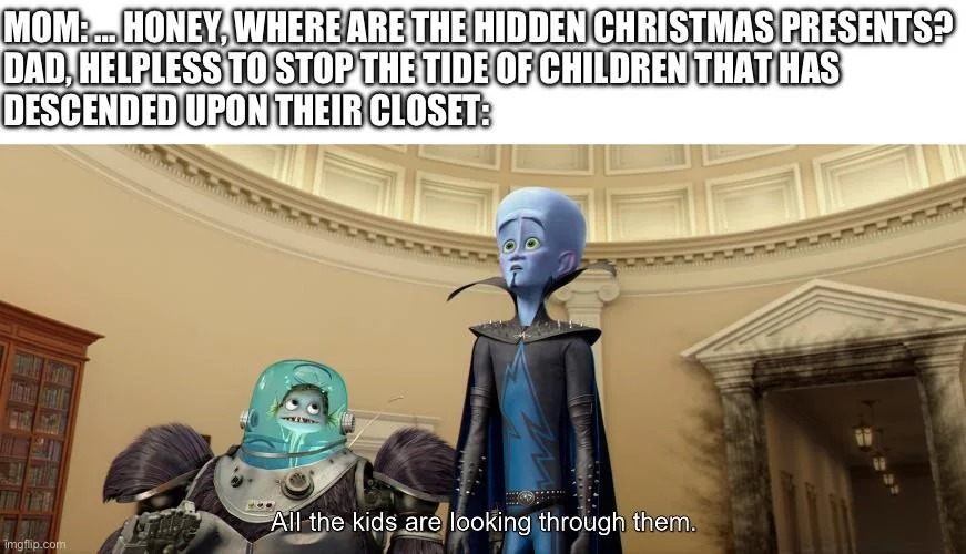 Megamind Christmas meme